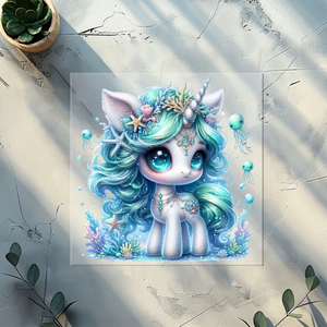 Bügelbild Aqua Unicorn- AQ 2