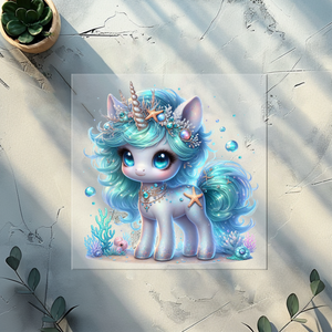 Bügelbild Aqua Unicorn- AQ 4