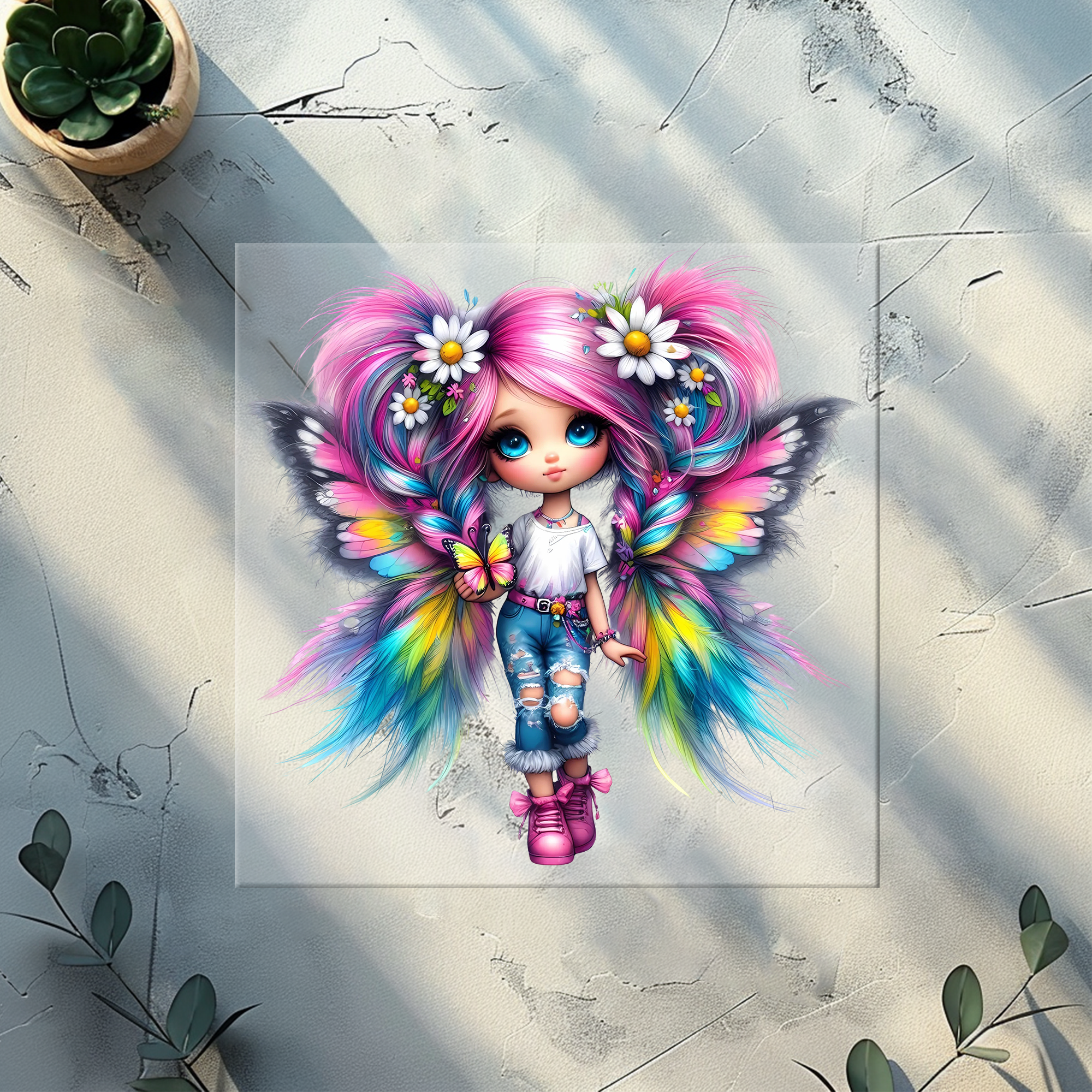 Bügelbild Butterfly Girl - BG 3