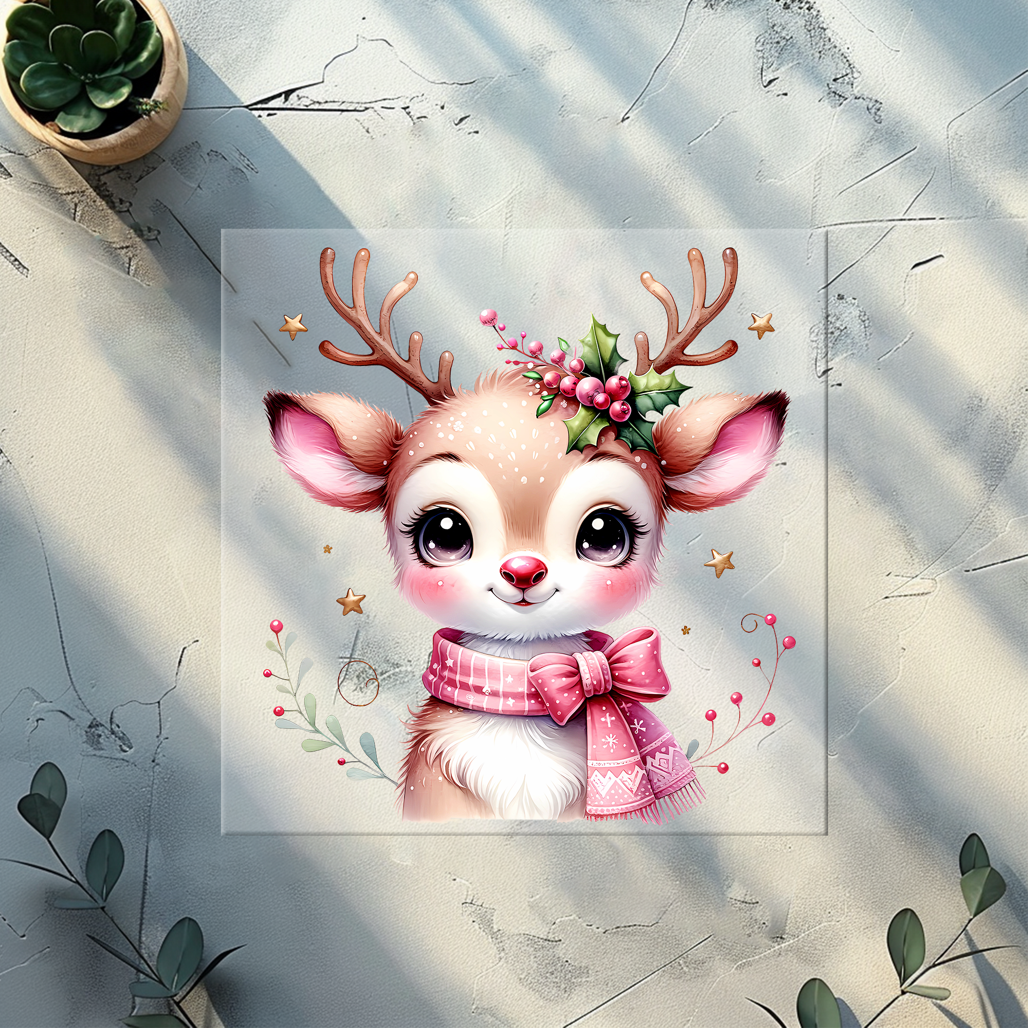 Lagerware Bügelbild Pink Deer - PD 6