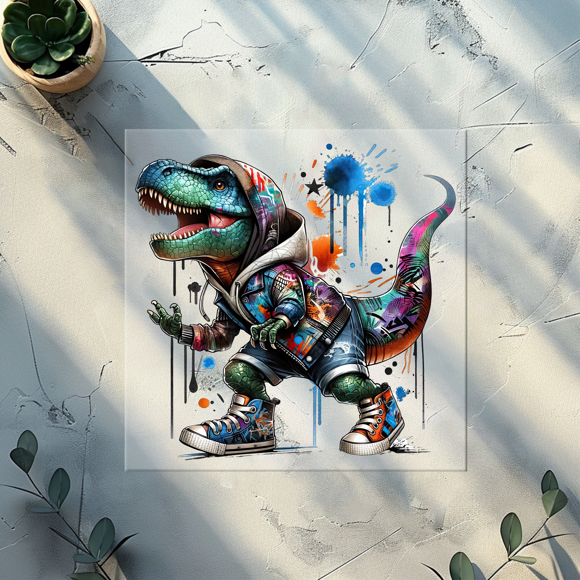 Bügelbild Dino