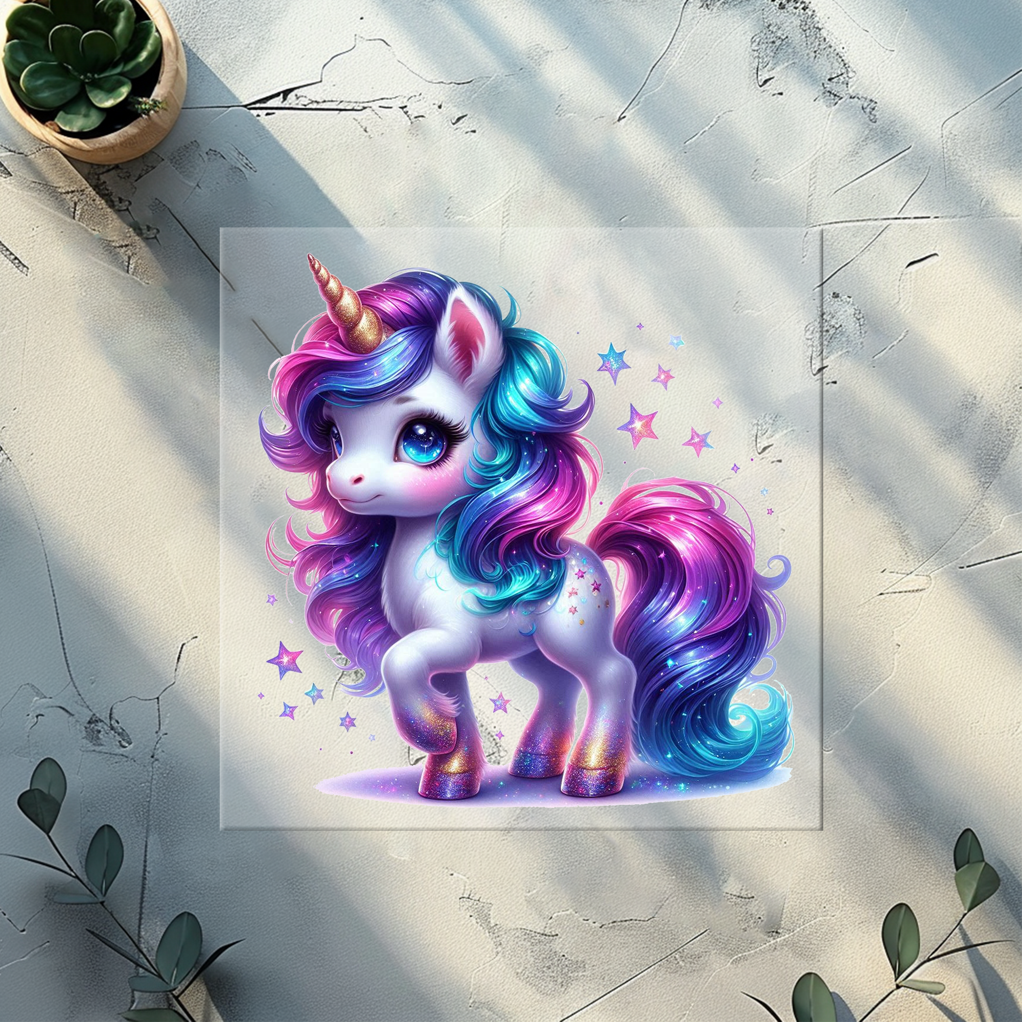 Bügelbild Galaxie Unicorn - GU 4