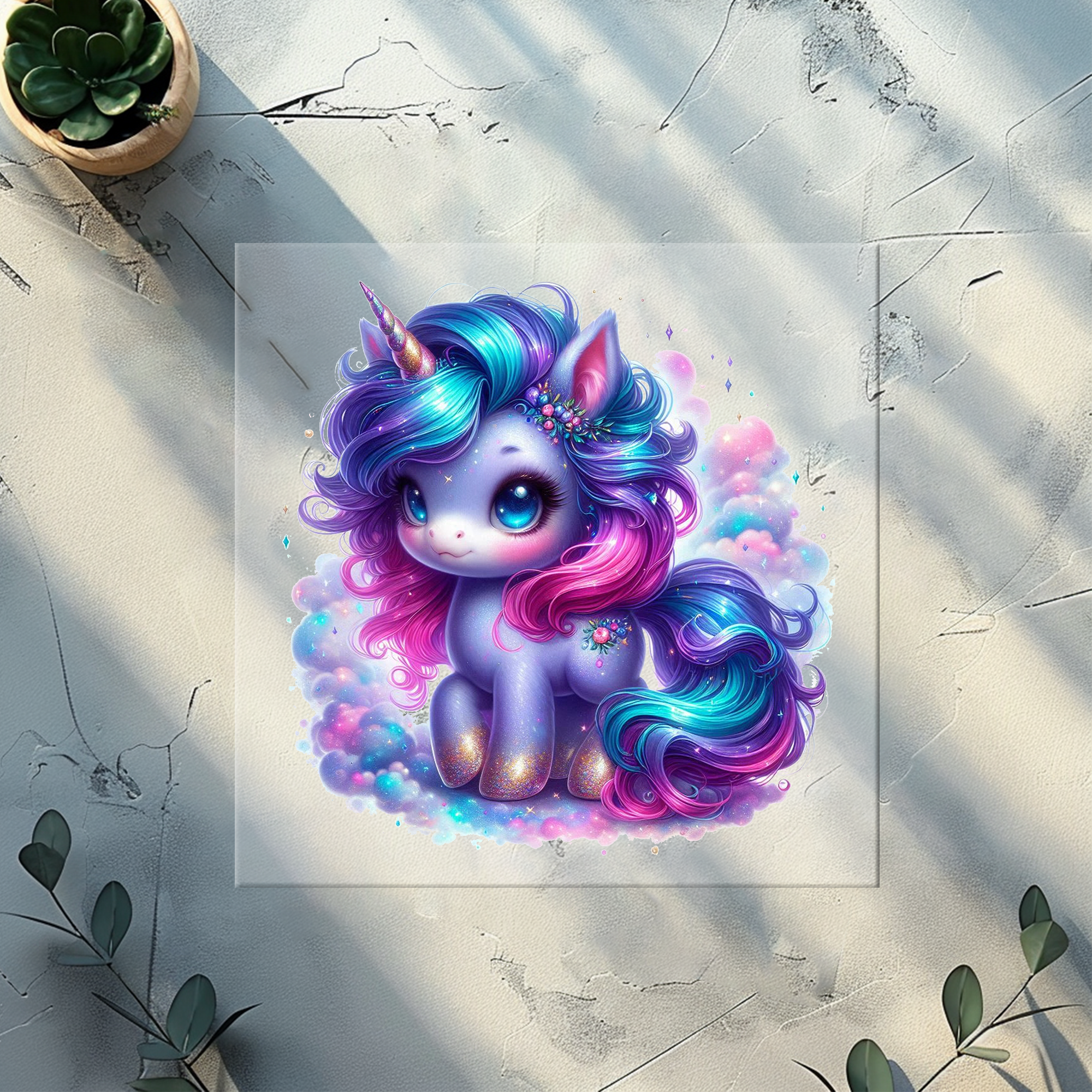 Bügelbild Galaxie Unicorn - GU 3