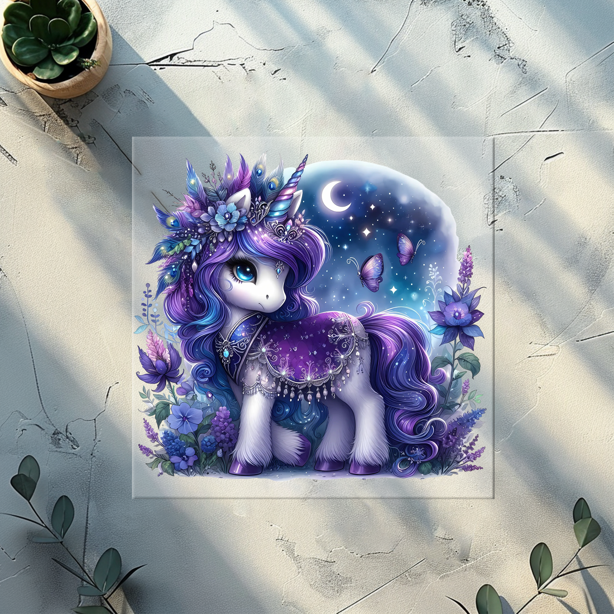 Bügelbild Pfau Unicorn- PU 2