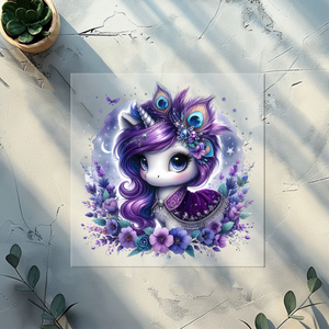 Bügelbild Pfau Unicorn- PU 4