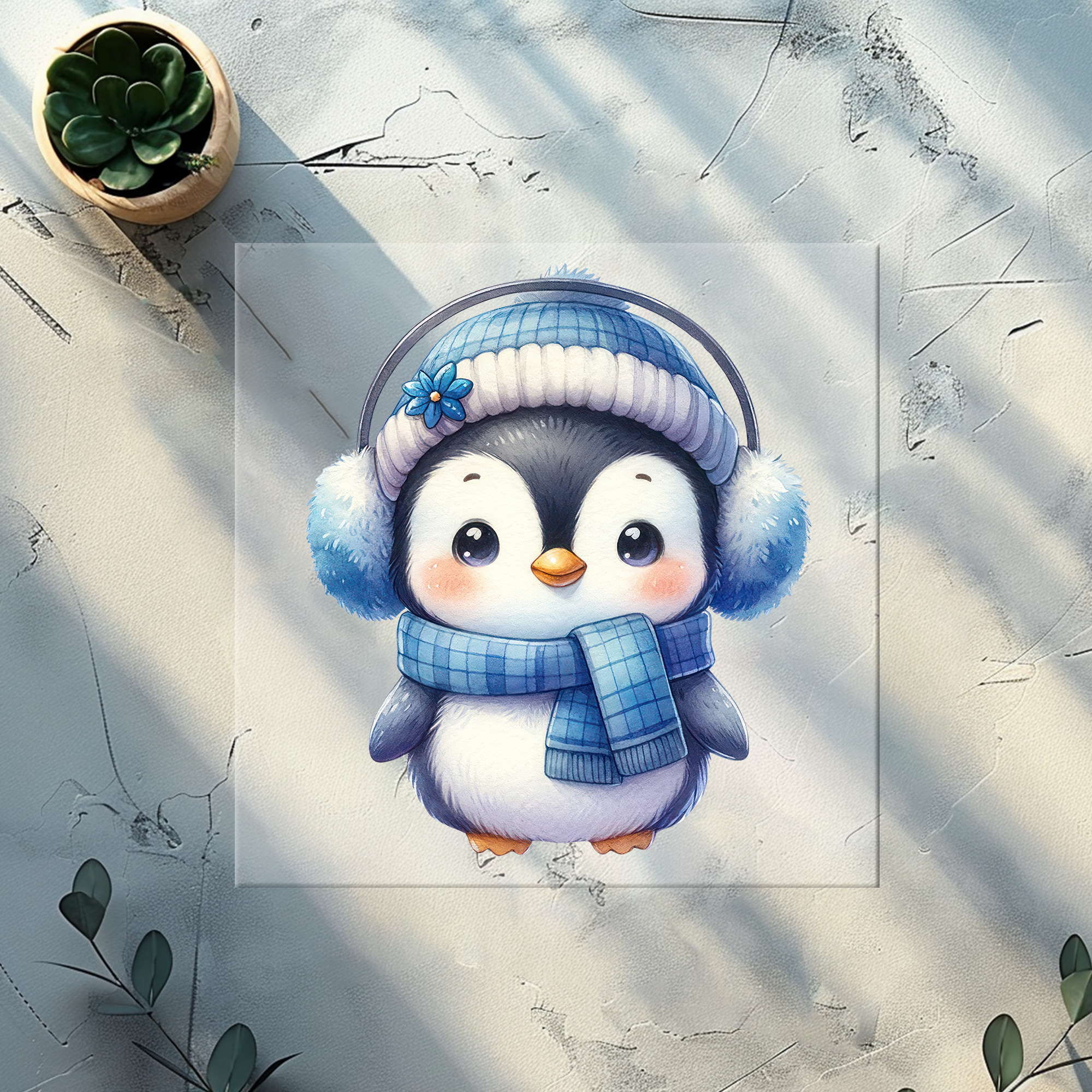 Lagerware Bügelbild Pinguin - P4