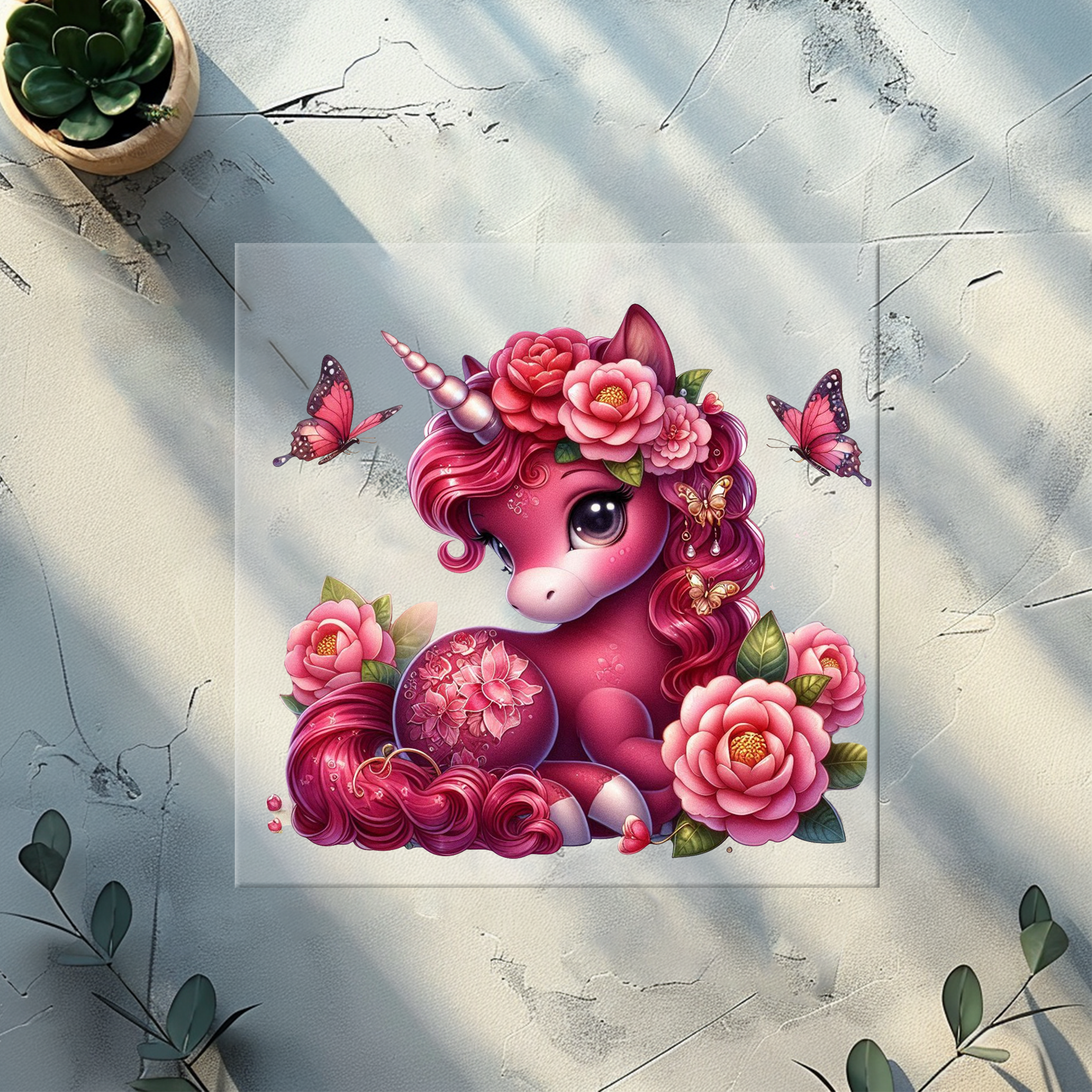 Bügelbild Pink Unicorn - PU 6