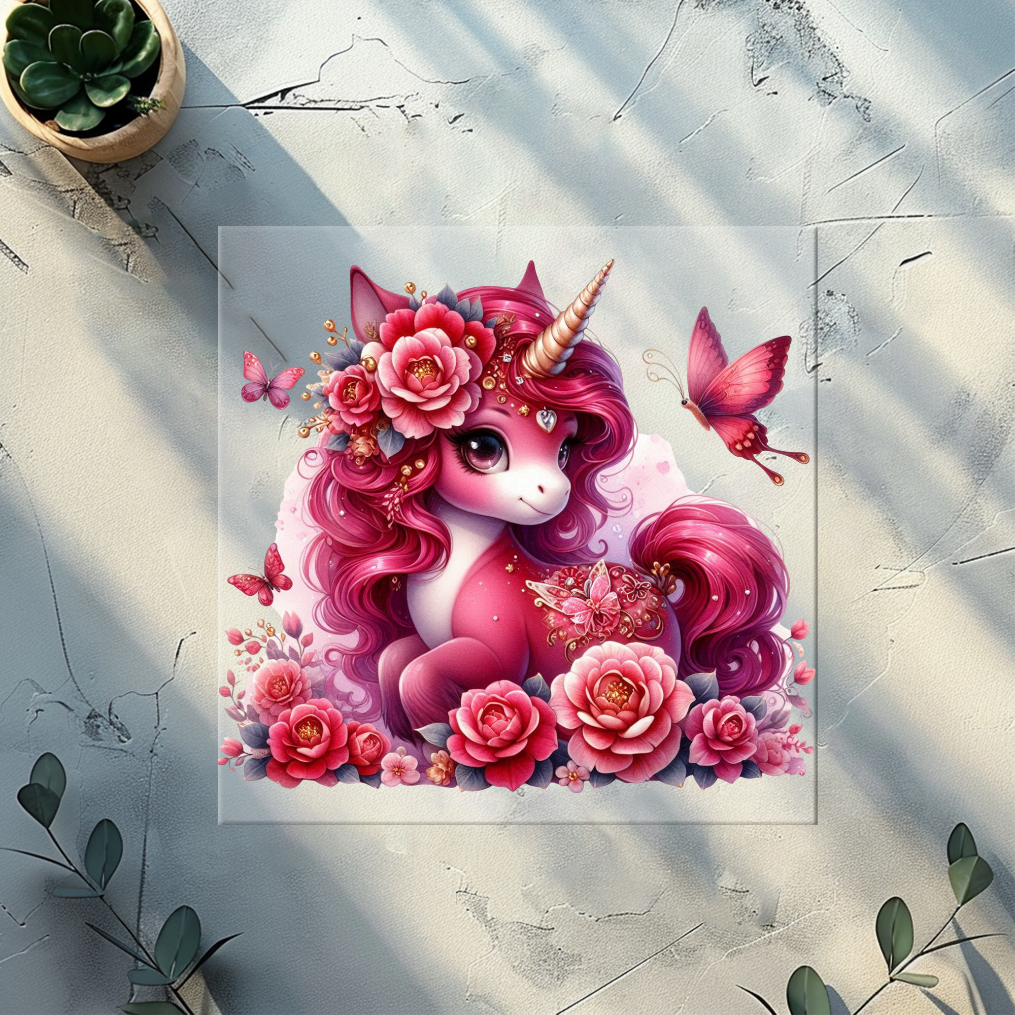 Bügelbild Pink Unicorn - PU 5