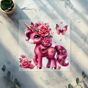 Bügelbild Pink Unicorn - PU 3