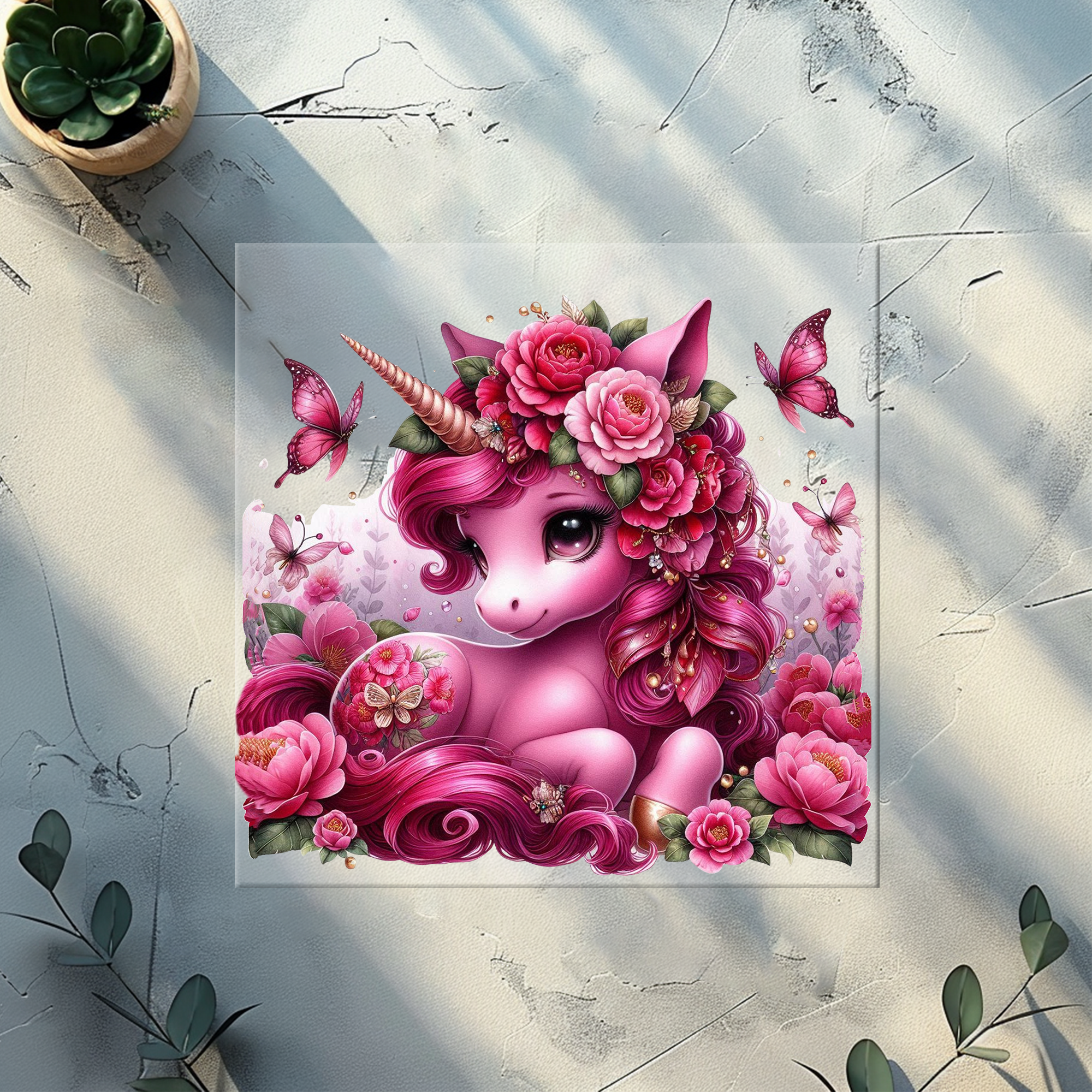 Bügelbild Pink Unicorn - PU 1
