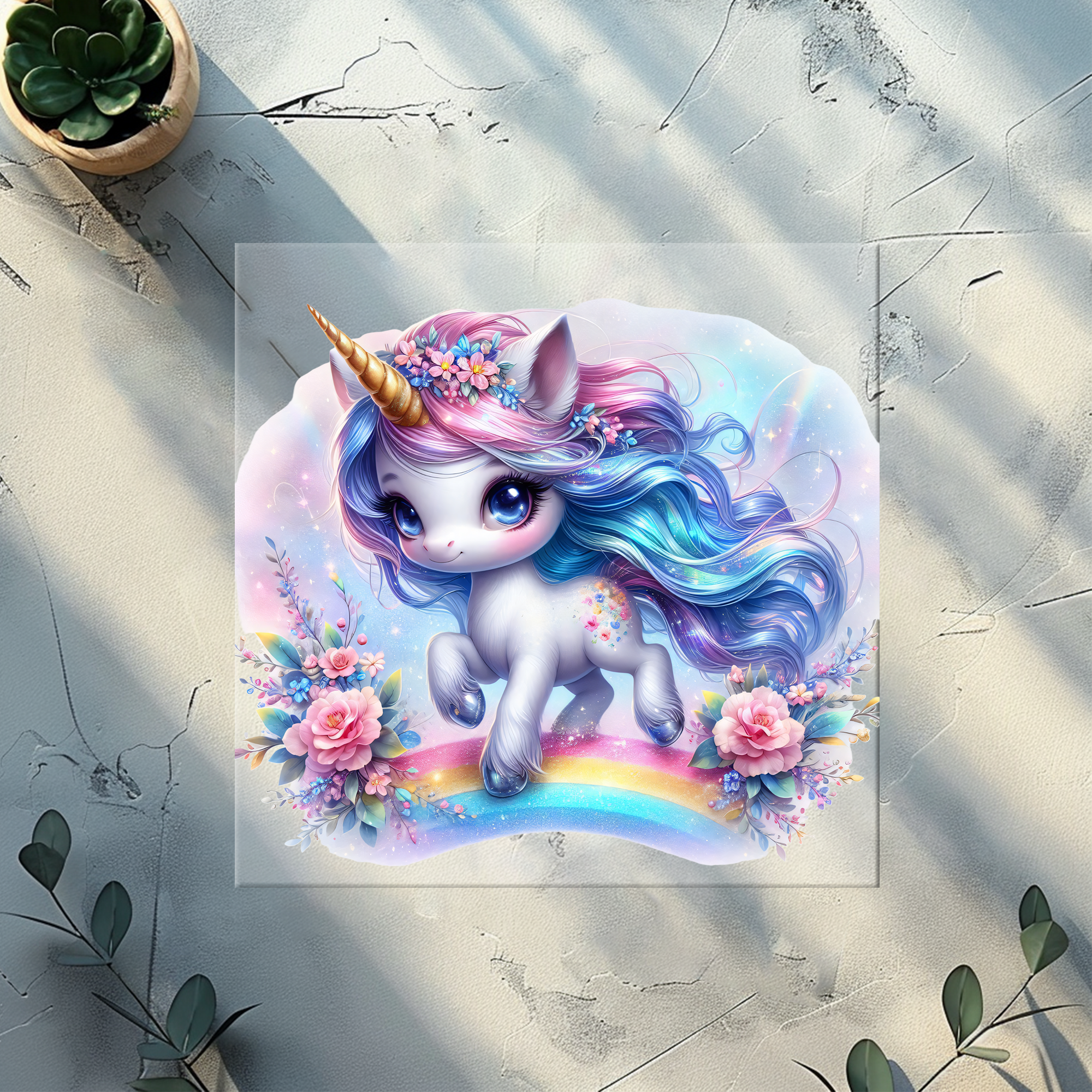 Bügelbild Regenbogeneinhorn - RE 2