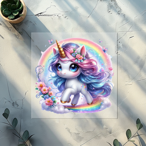 Bügelbild Regenbogeneinhorn - RE 1