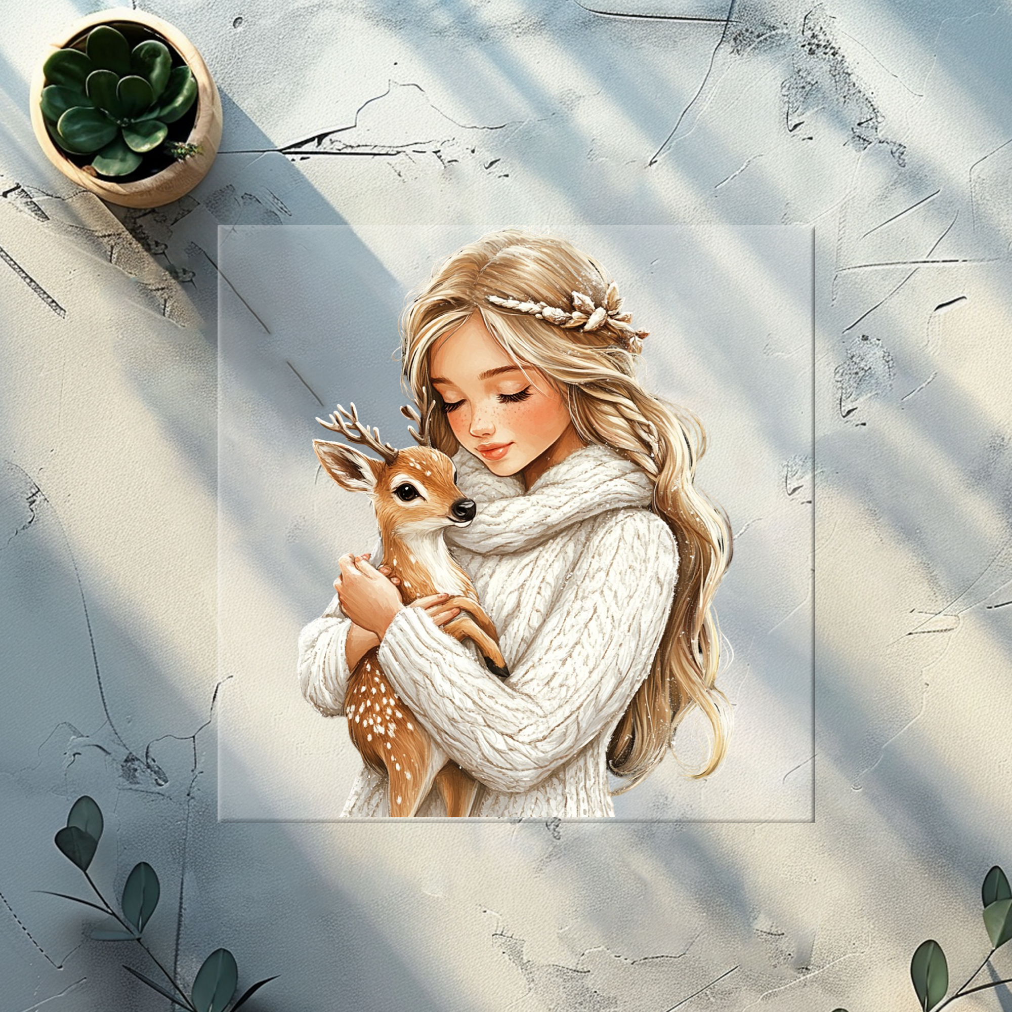 Lagerware Bügelbild Wintertraum