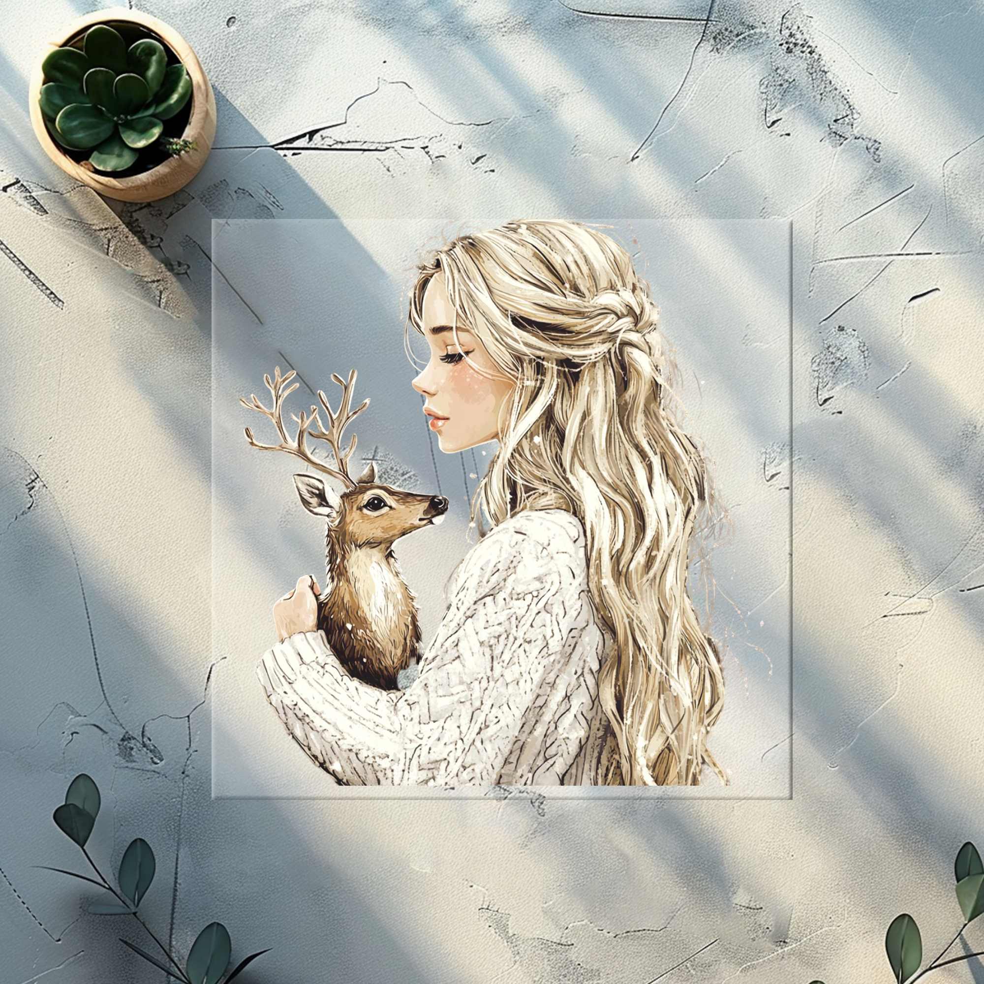 Lagerware Bügelbild Wintertraum