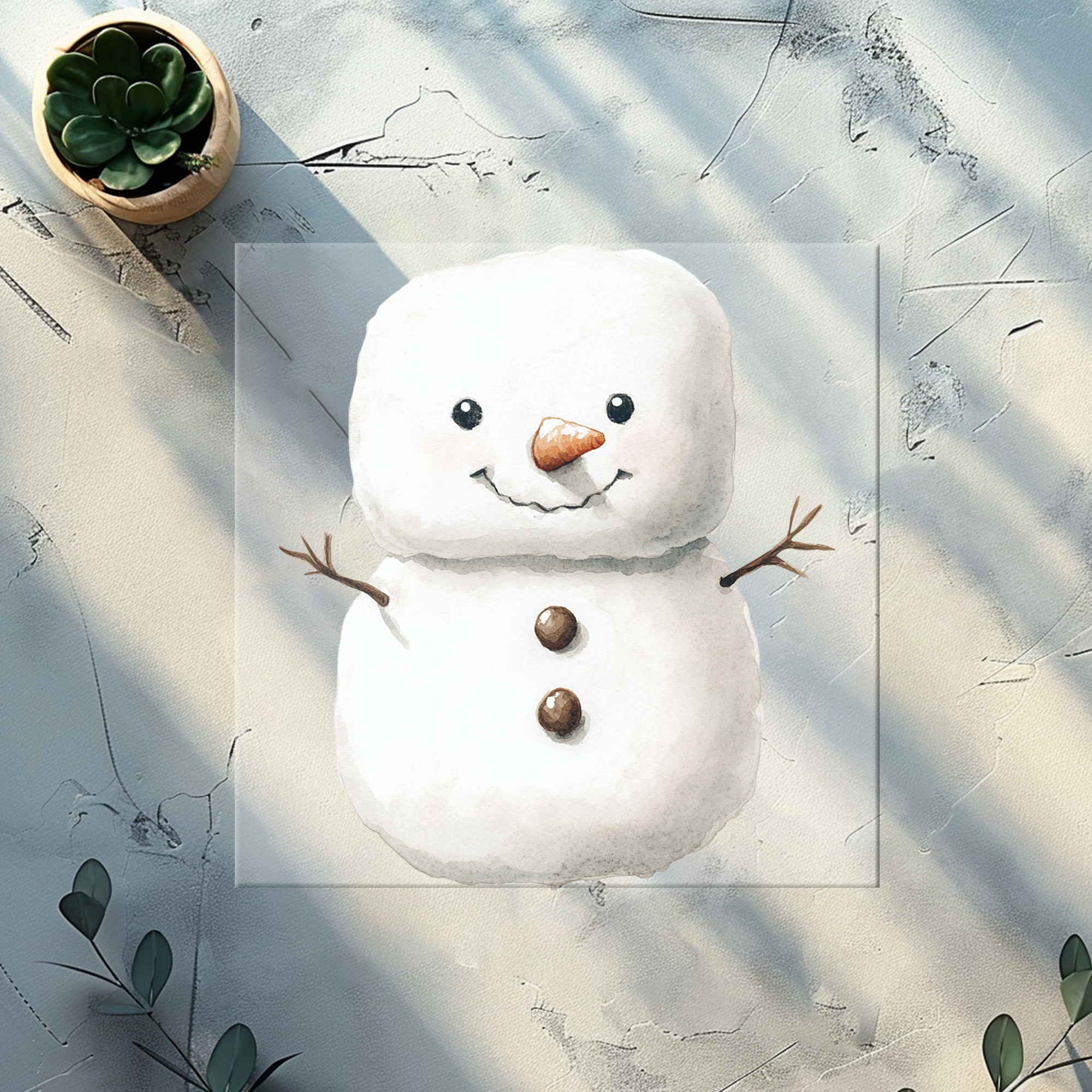 Lagerware Bügelbild Schneemann