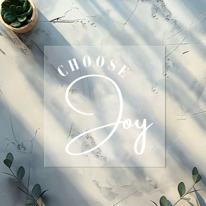 Bügelbild Choose Joy- weiß