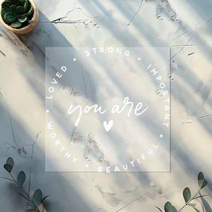 Bügelbild You are - weiß