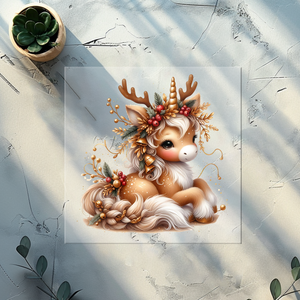 Bügelbild Christmas Unicorn -CU 2