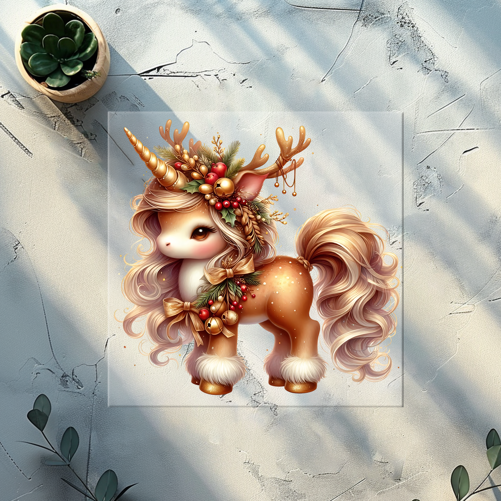 Bügelbild Christmas Unicorn -CU 6