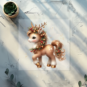 Bügelbild Christmas Unicorn -CU