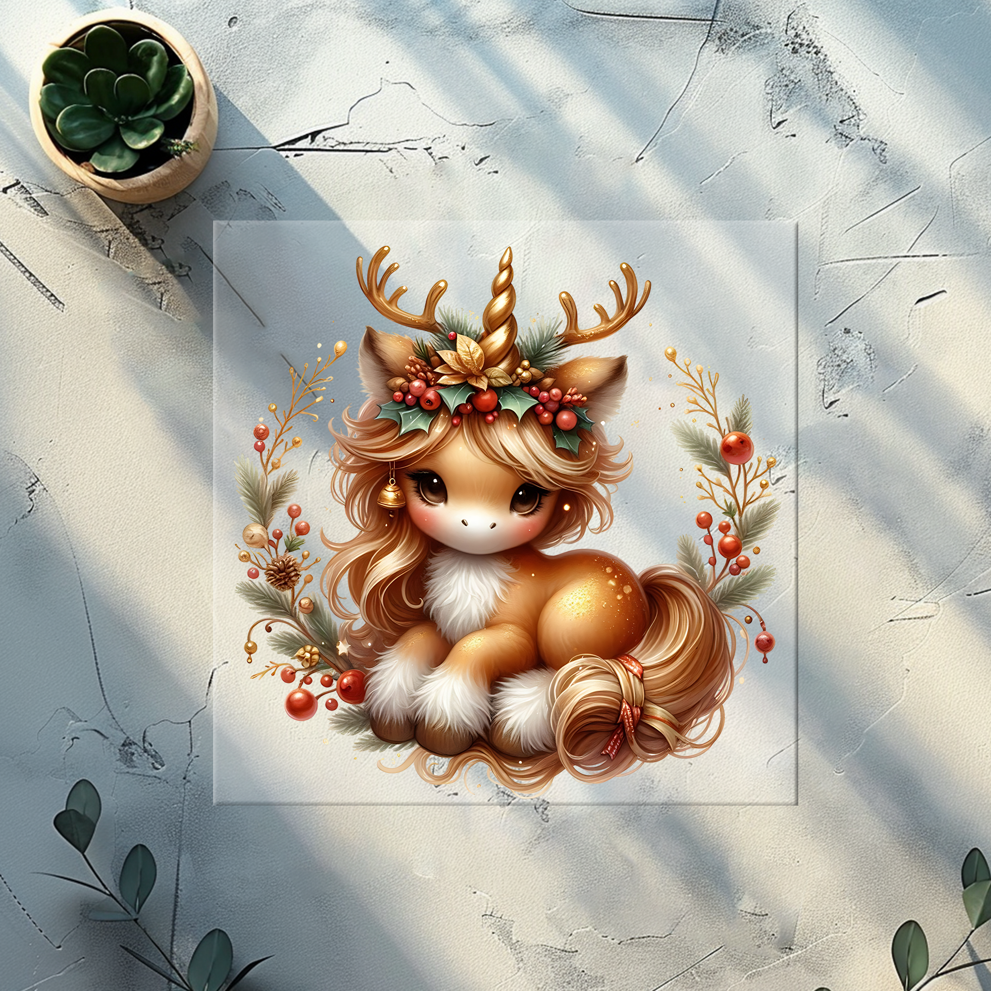 Bügelbild Christmas Unicorn -CU 4