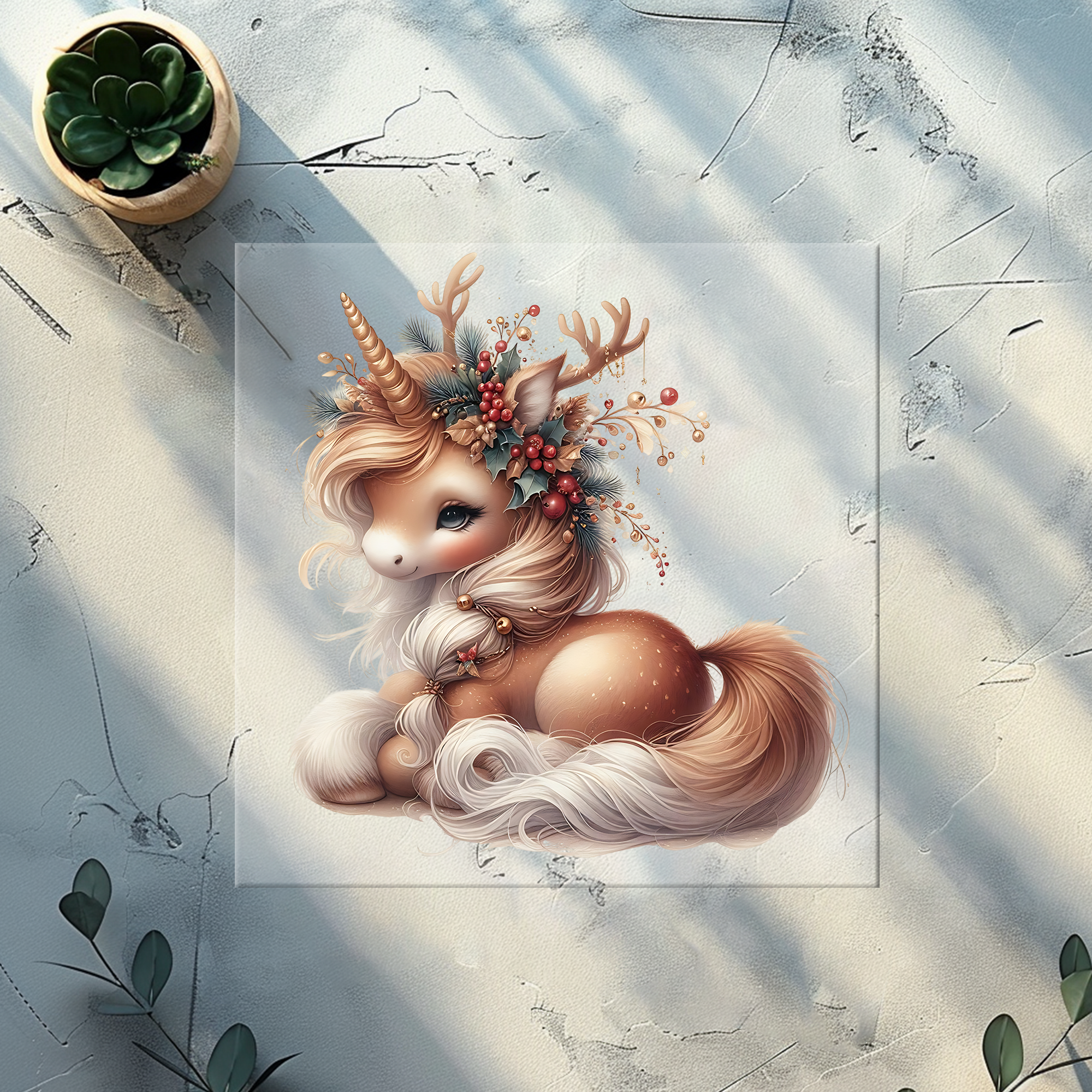 Bügelbild Christmas Unicorn -CU 3