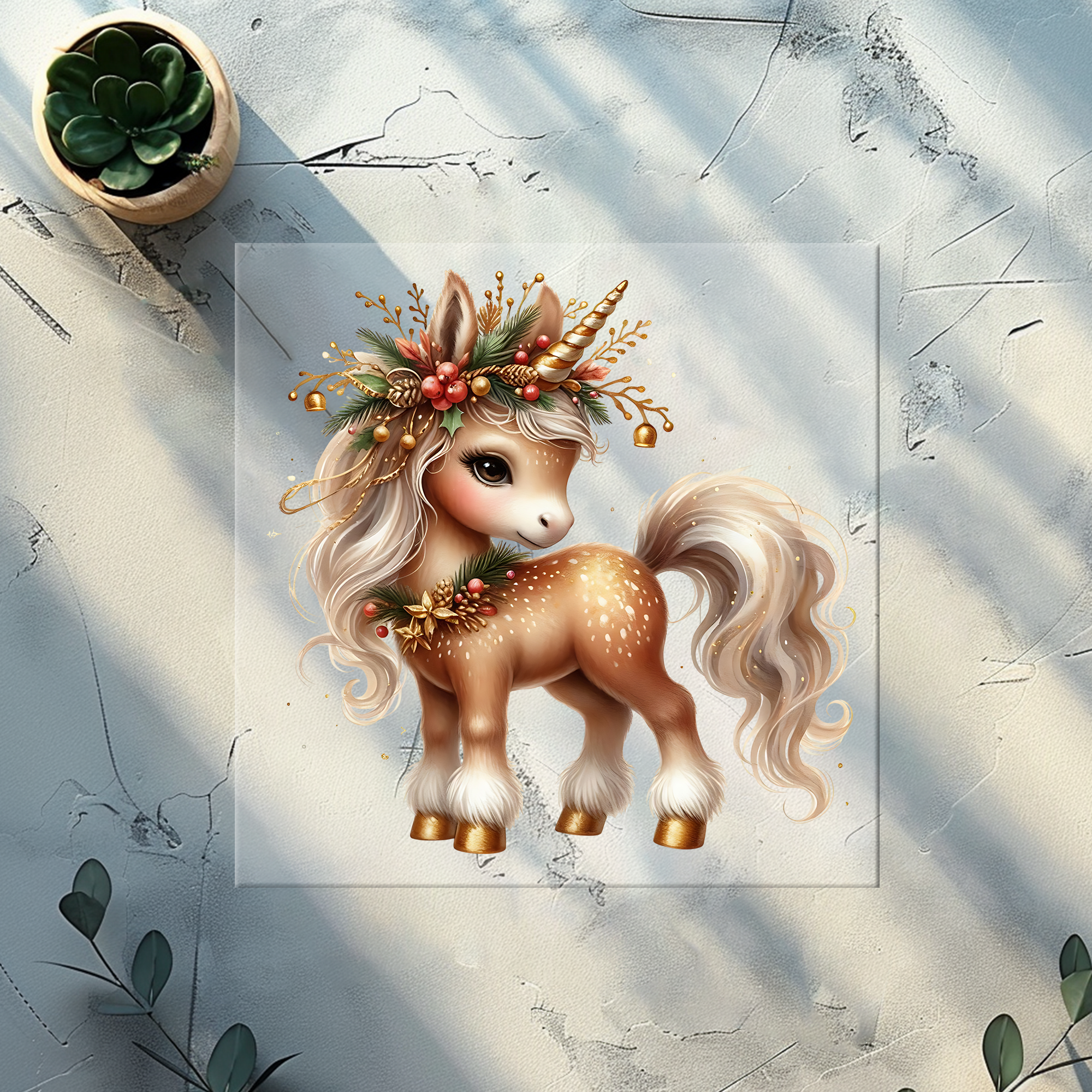Bügelbild Christmas Unicorn -CU 1