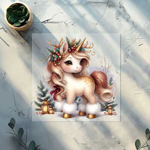 Bügelbild Christmas Unicorn -CU 5