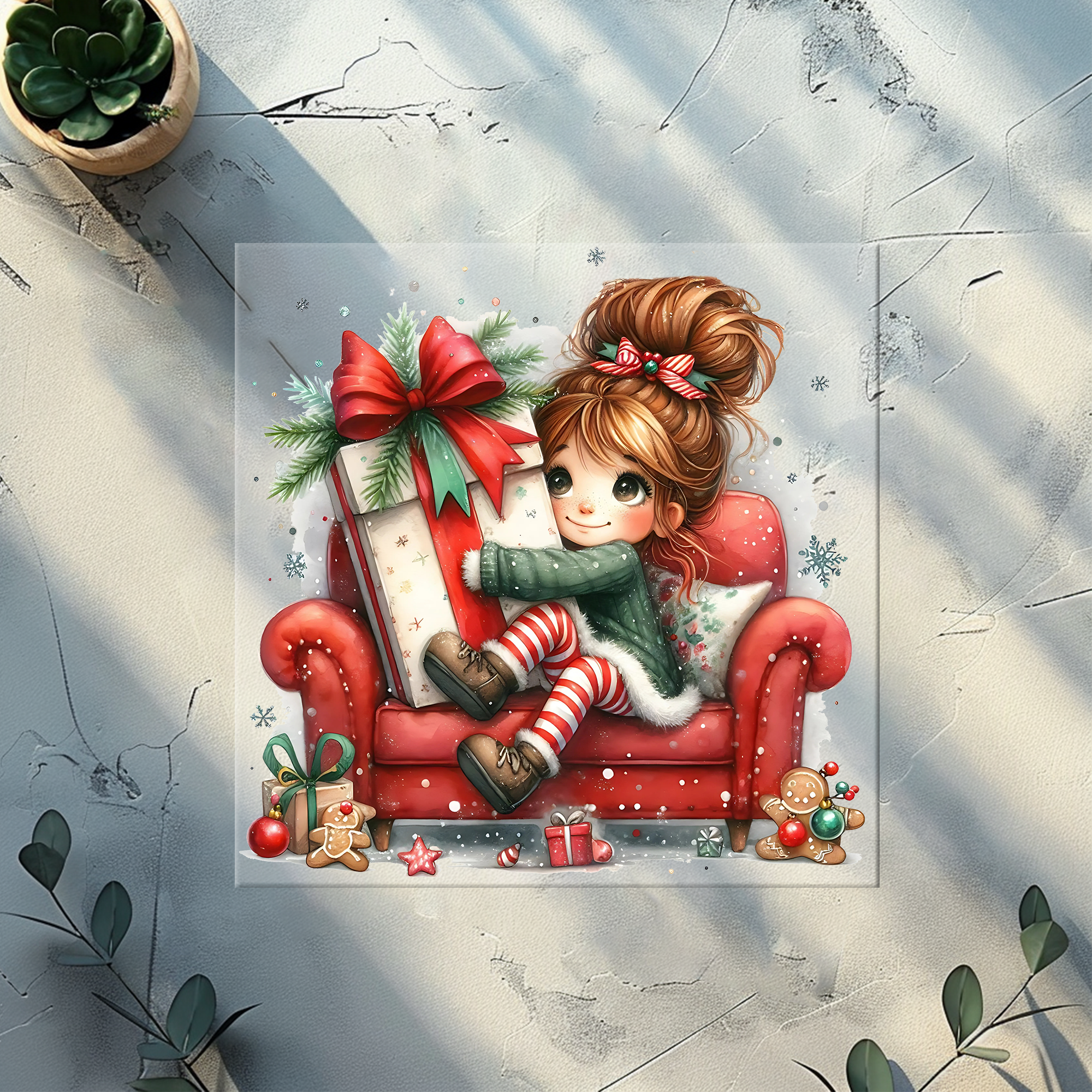 Bügelbild Weihnachtsmädchen - WM 1