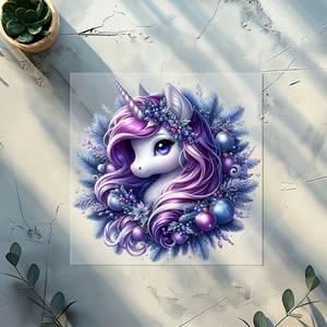 Bügelbild Einhorn Kranz - EK 7