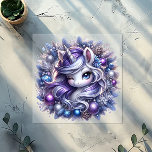 Bügelbild Einhorn Kranz - EK 9