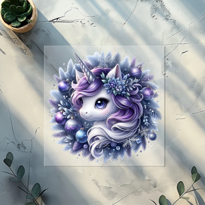 Bügelbild Einhorn Kranz - EK 6