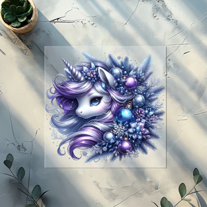 Bügelbild Einhorn Kranz - EK 8